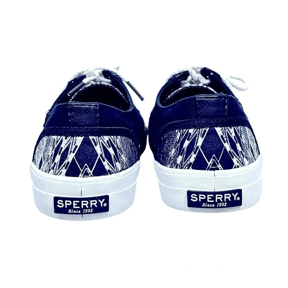 SPERRY Top-Sider Crest Ridge Navy White Lace-Up Sneakers Women's Size 9